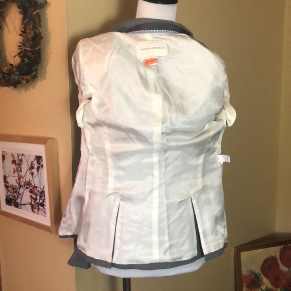 BANANA REPUBLIC  size 4 Stretch Wool Classic Gray Career Timeless Lined $188 EU - Picture 11 of 16